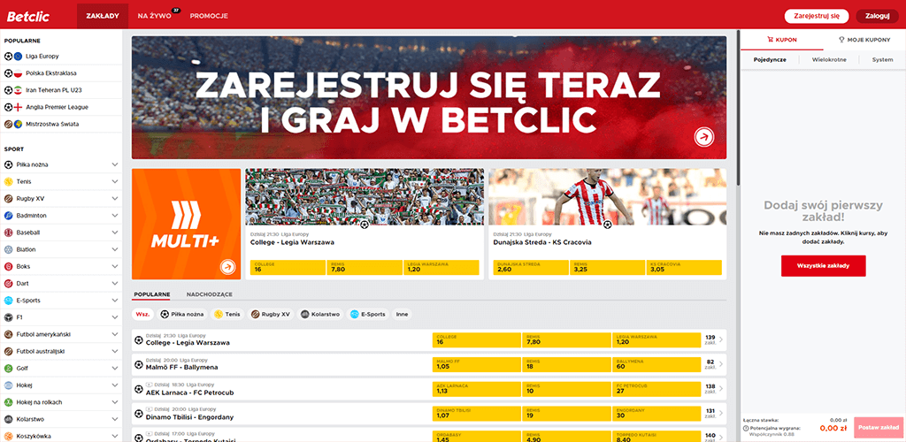 Betclic strona główna