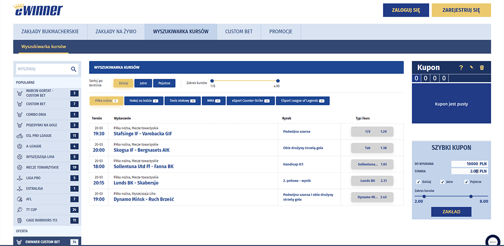 eWinner wyszukiwarka kursów